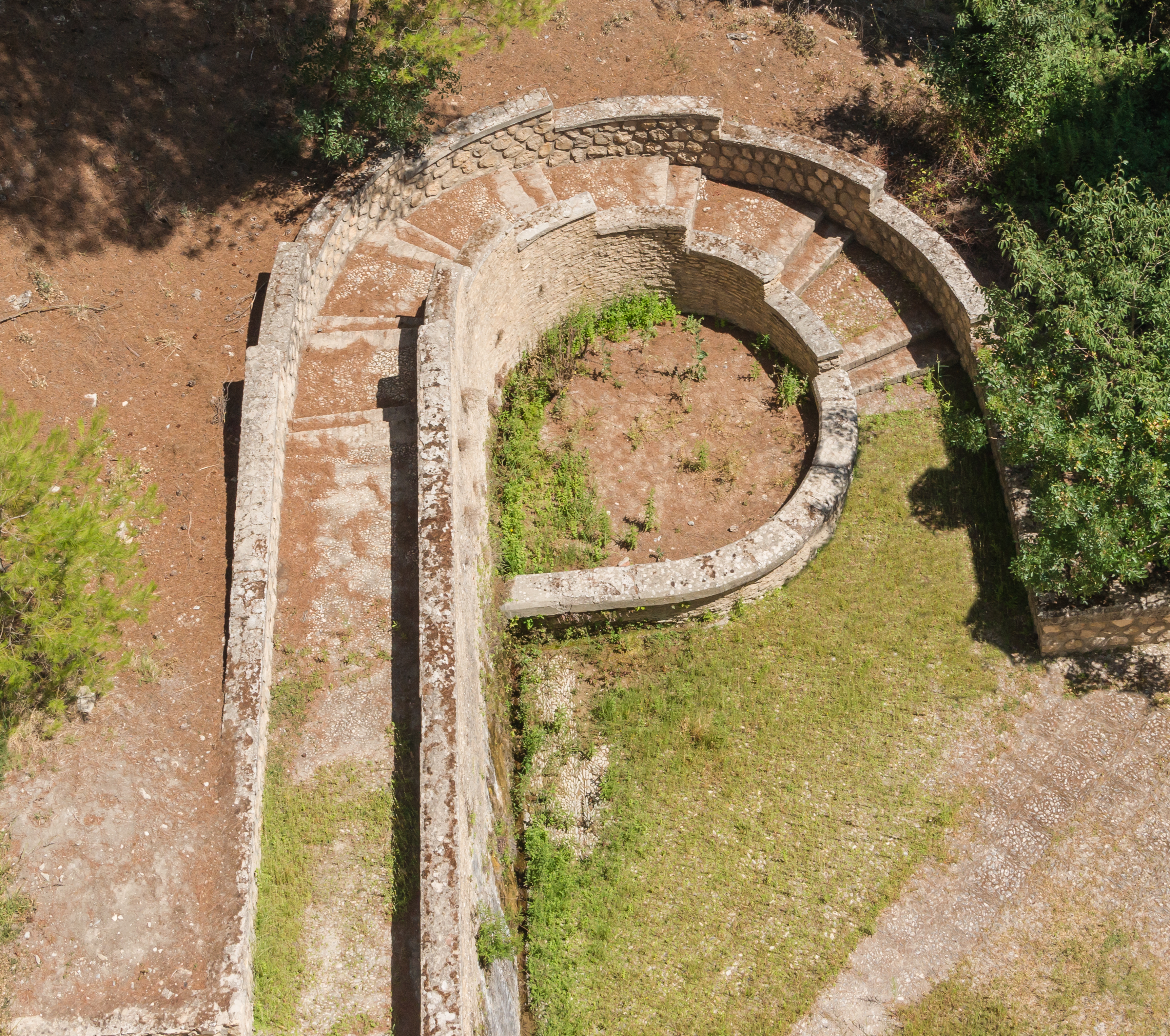 Stairs from above, Embalse de los Bermejales, Andalusia, Spain