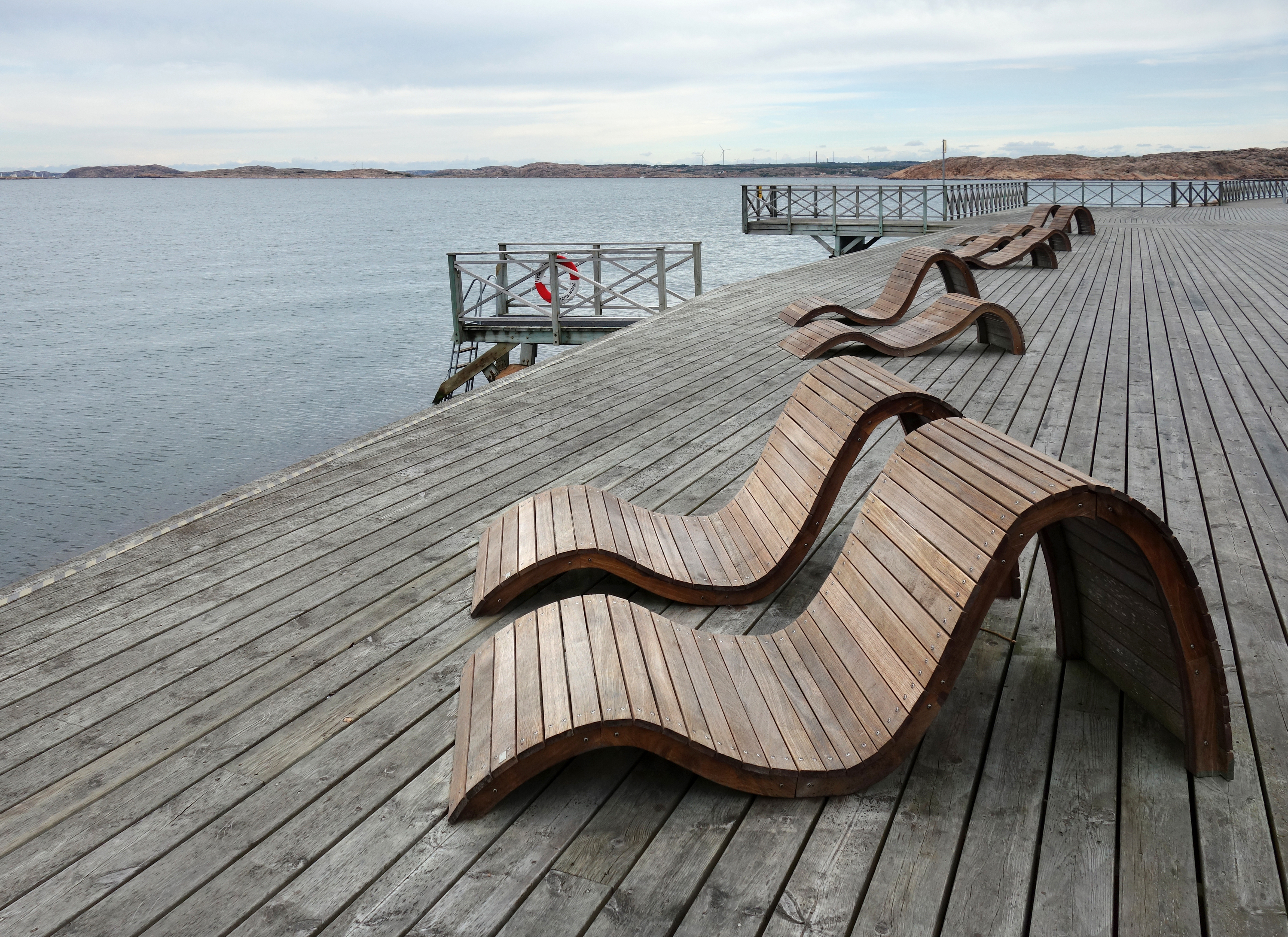 North Harbour Lysekil cold and cloudy