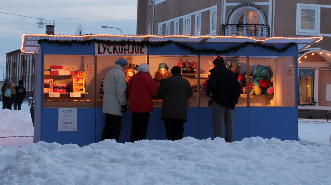 Fortune wheel stall, Hedemora julskyltning