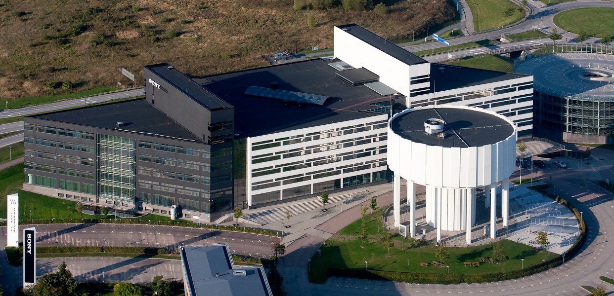 Sony mobile in Lund–flygbild 06 september 2014