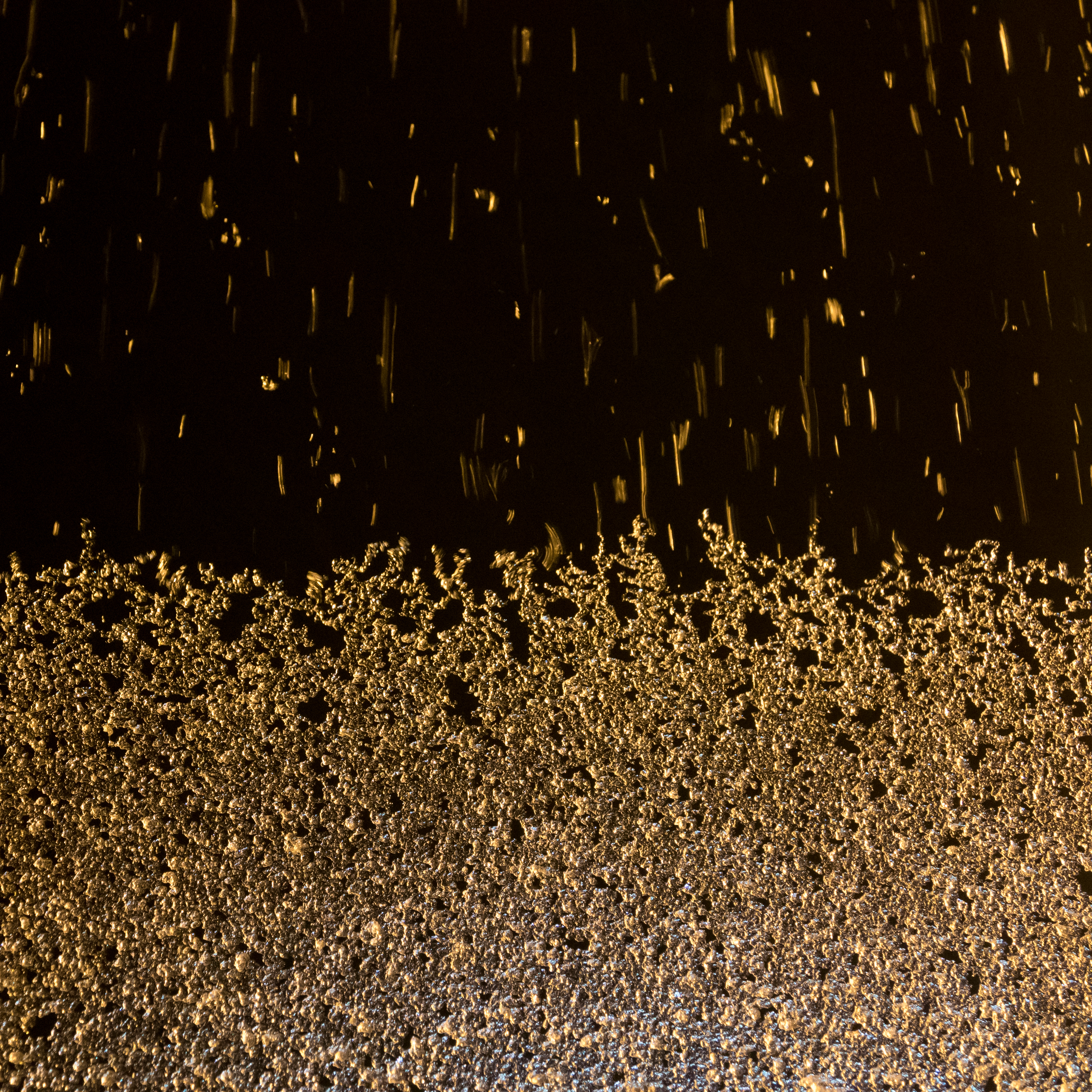 Slush on window - night