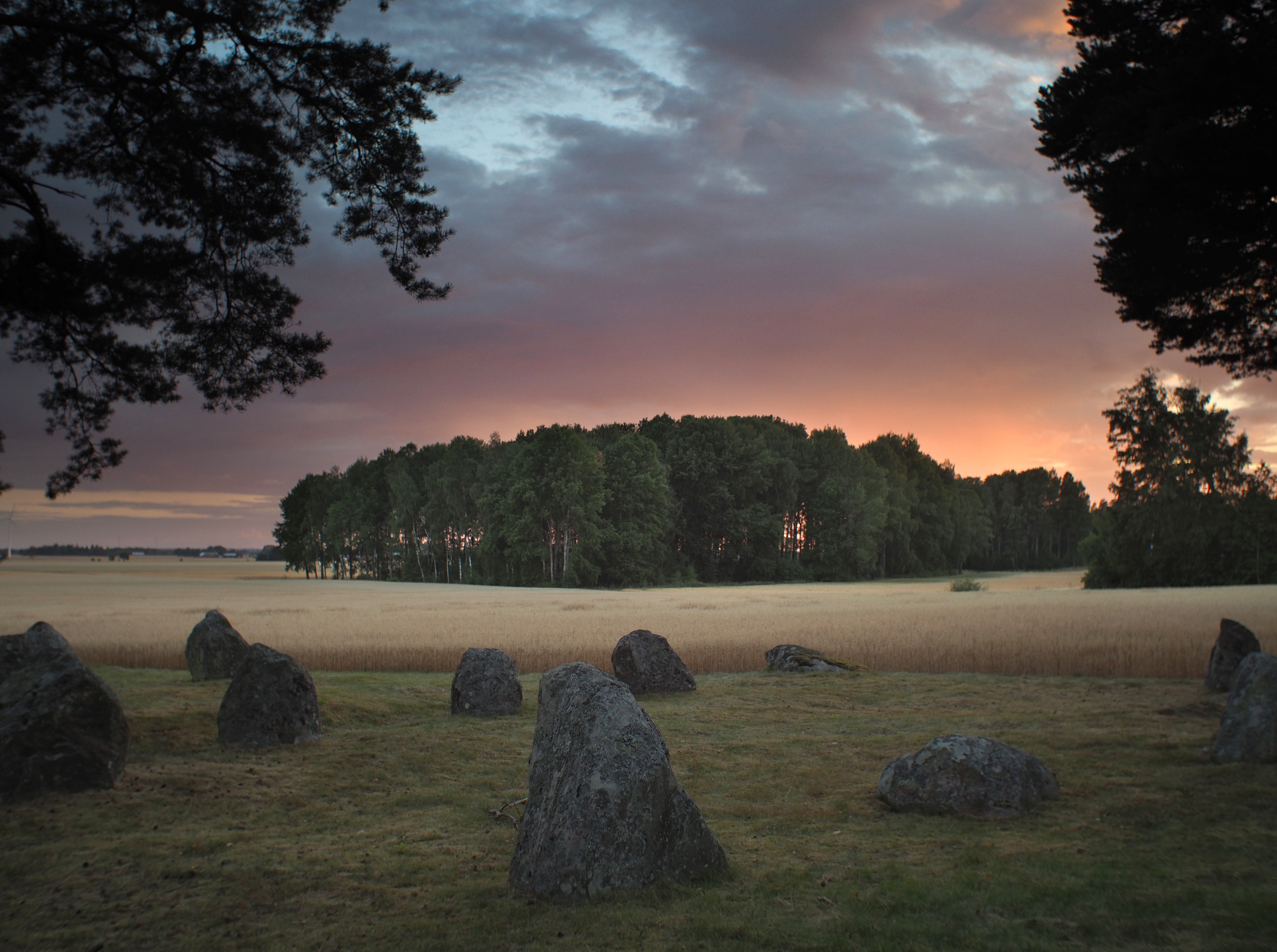 Sunset at the Brakelund Burial Ground