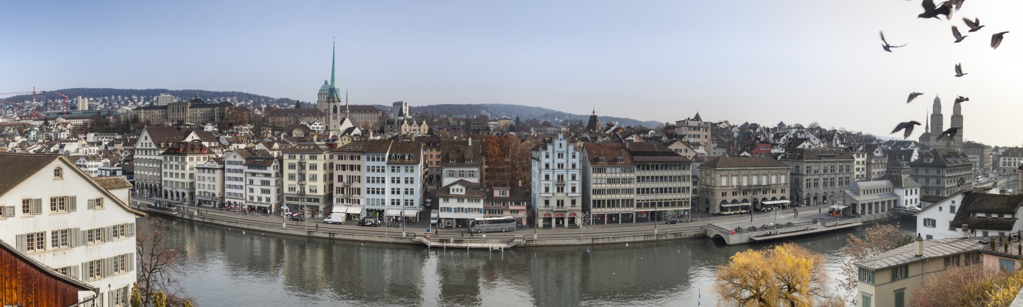 Panorama of Zurich from Lindenhof hill
