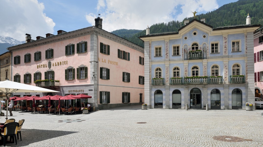 Poschiavo Piazza comunale Albrici - Gervasi