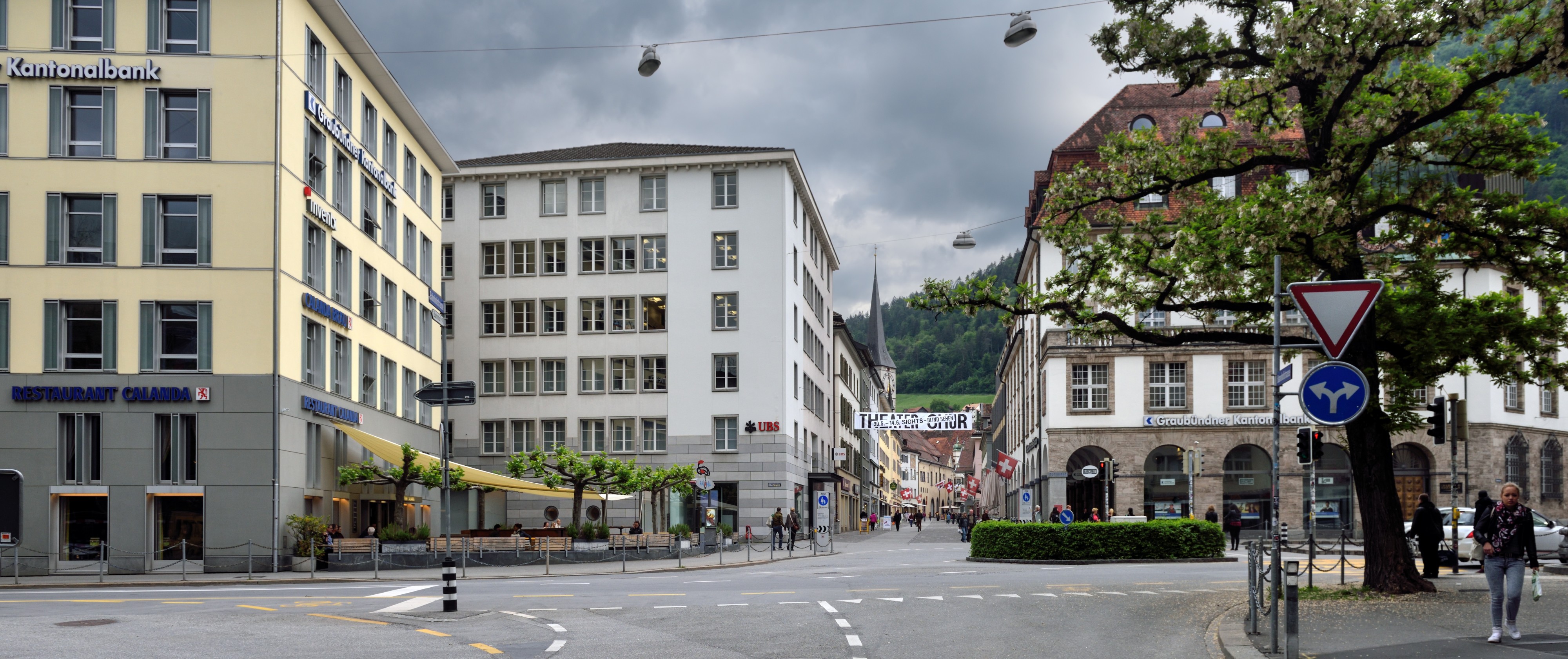 Chur Postplatz Richtung Poststrasse