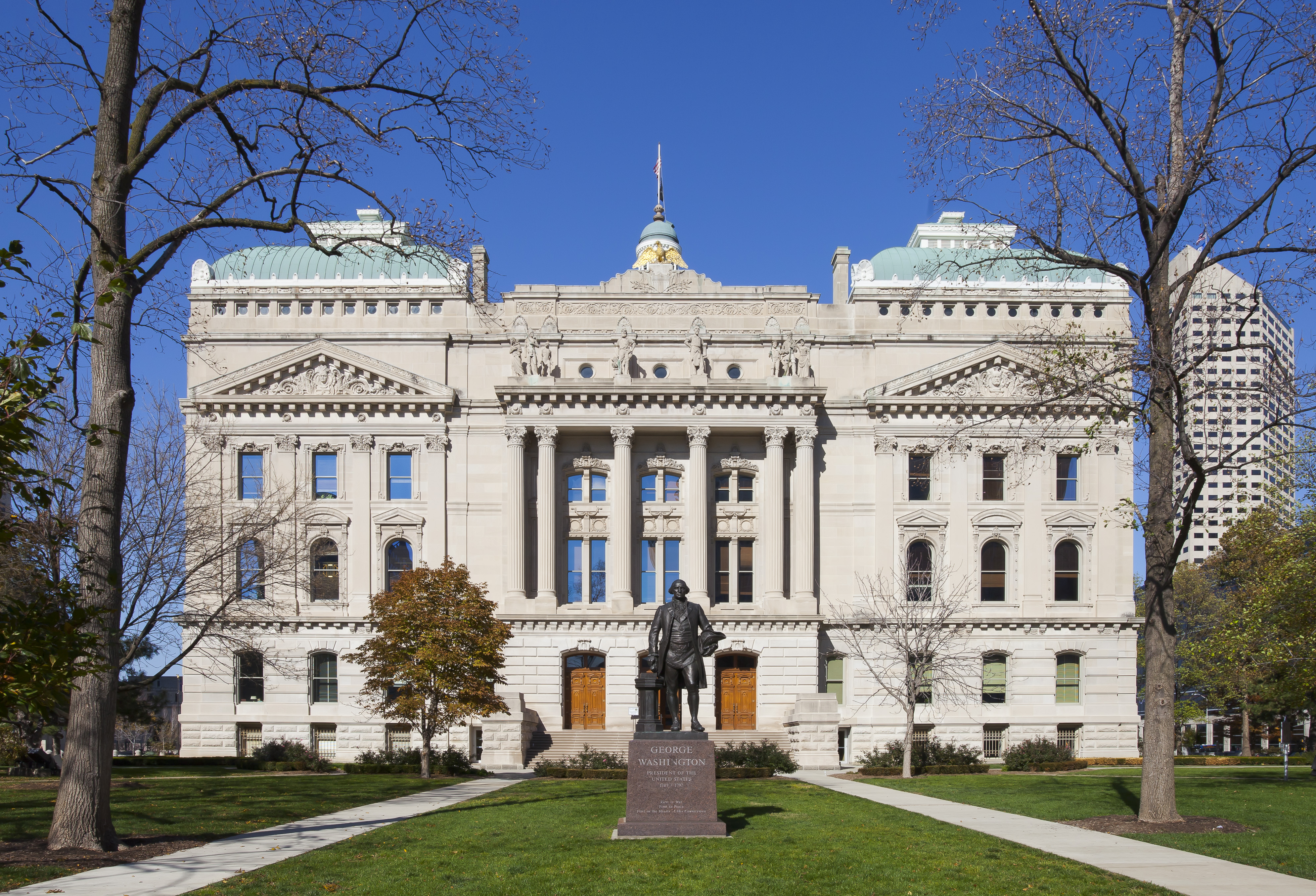 Capitol del Estado de Indiana, Indianápolis, Estados Unidos, 2012-10-22, DD 04