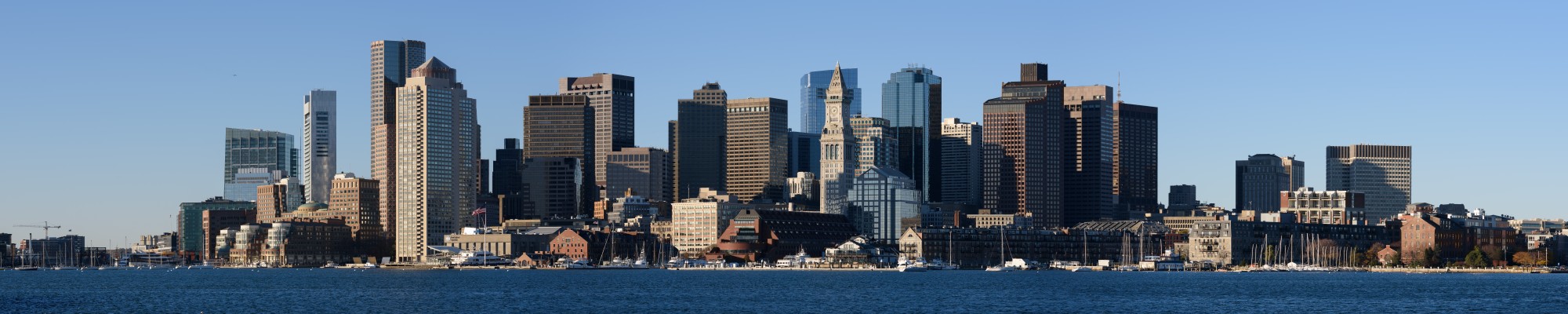 Boston skyline from East Boston November 2016 panorama 5