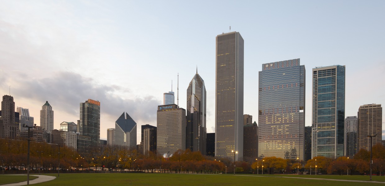Skyline de Chicago desde el centro, Illinois, Estados Unidos, 2012-10-20, DD 08