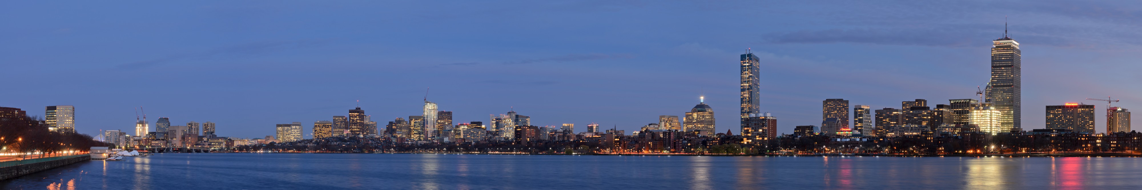 Boston skyline from Cambridge November 2015 panorama 2