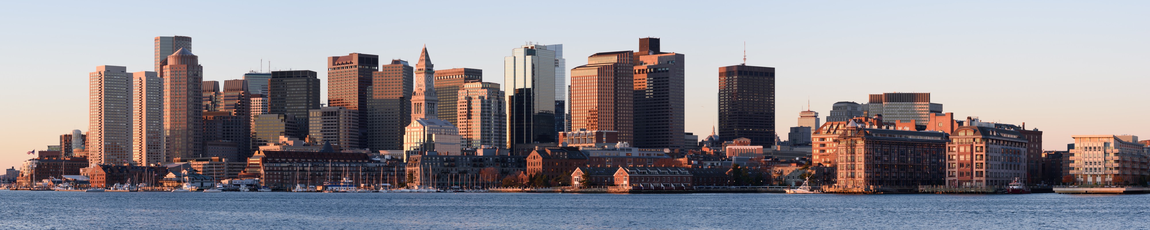 Boston skyline from East Boston November 2016 panorama 3