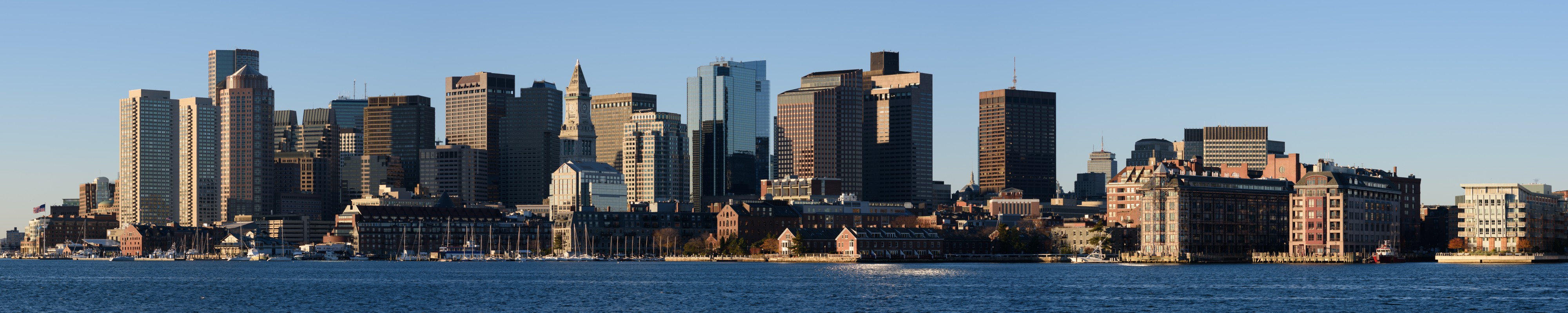 Boston skyline from East Boston November 2016 panorama 4