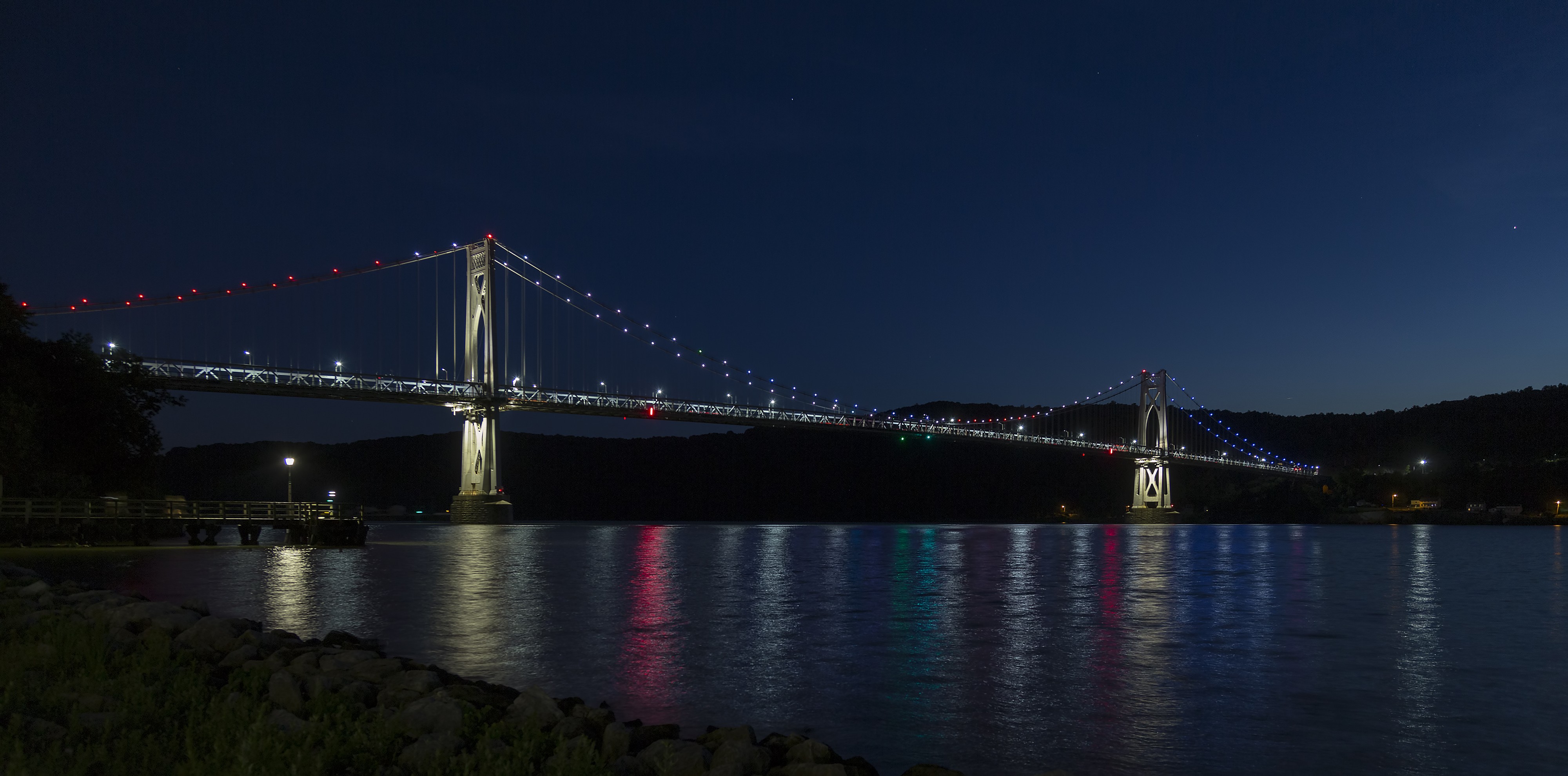 Mid-Hudson Bridge night NY1