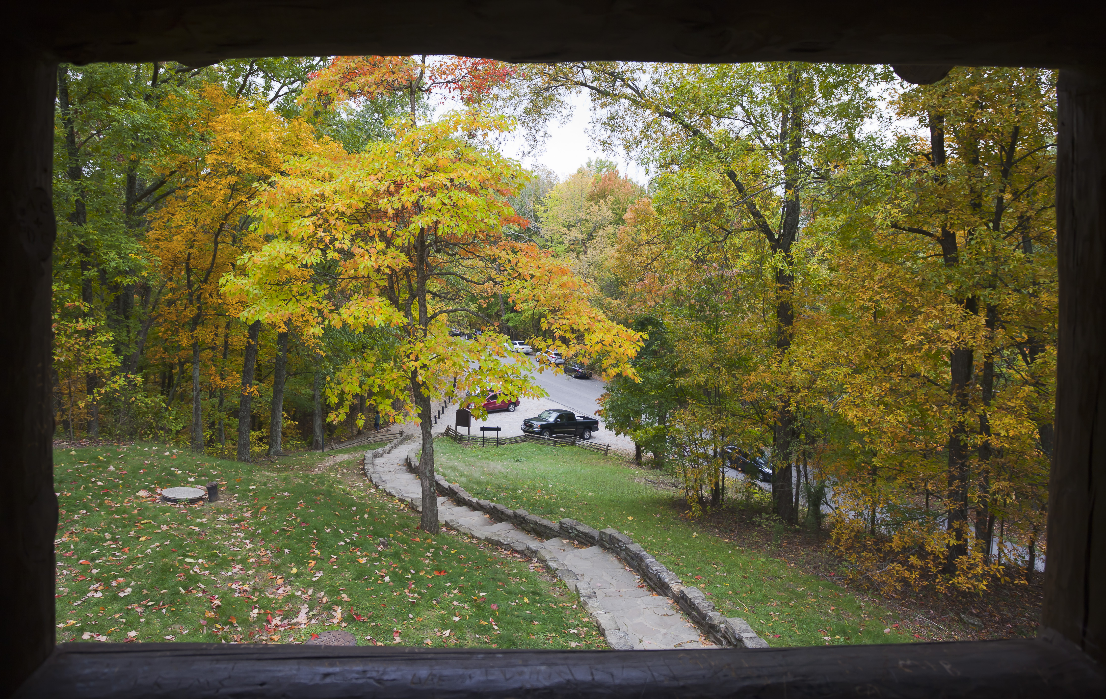 Vista desde la torre de observación, Parque Estatal Brown County, Indiana, Estados Unidos, 2012-10-14, DD 06