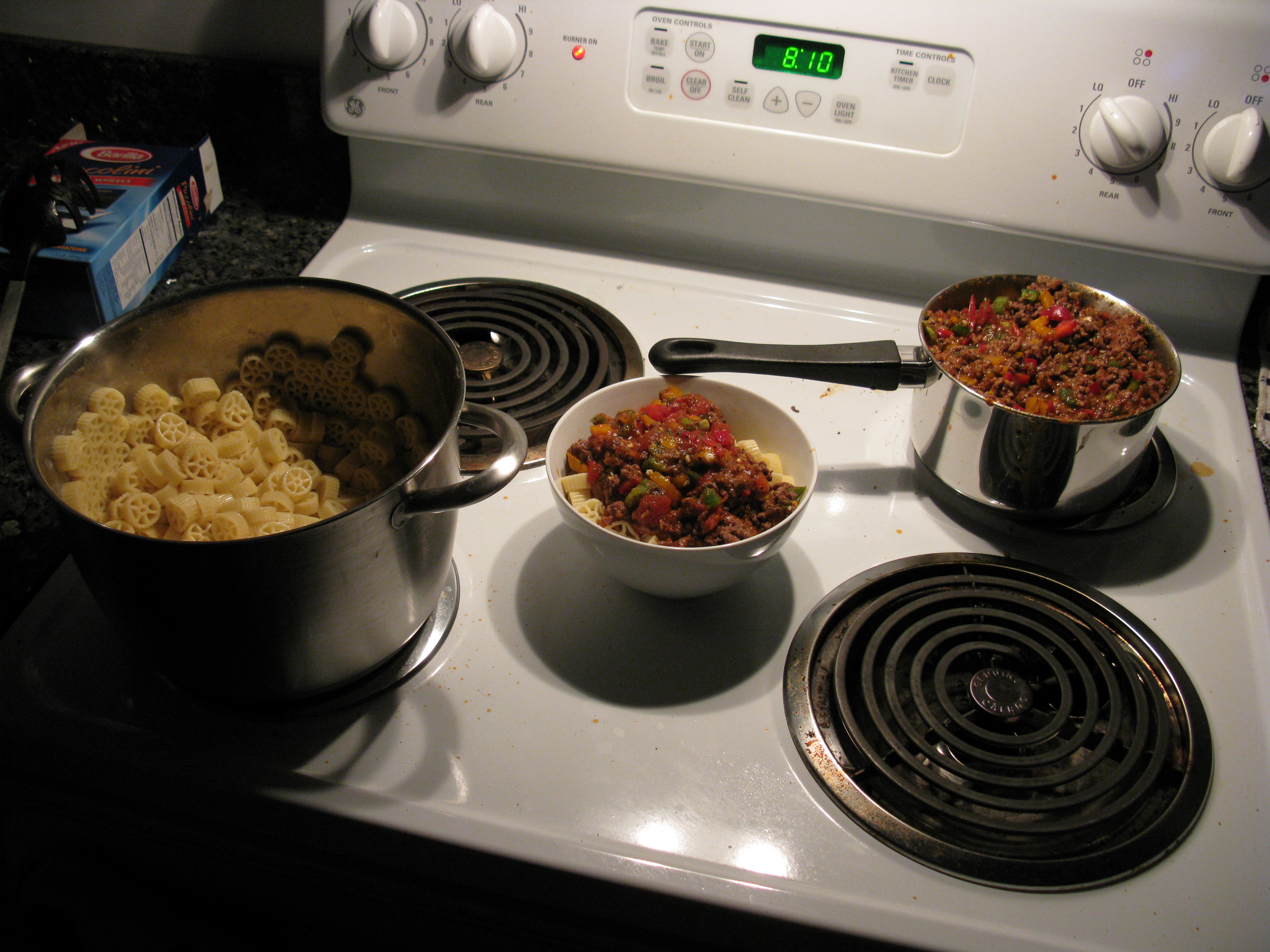 2008 04 23 - Laurel - Pasta, sauce & beef (completed)