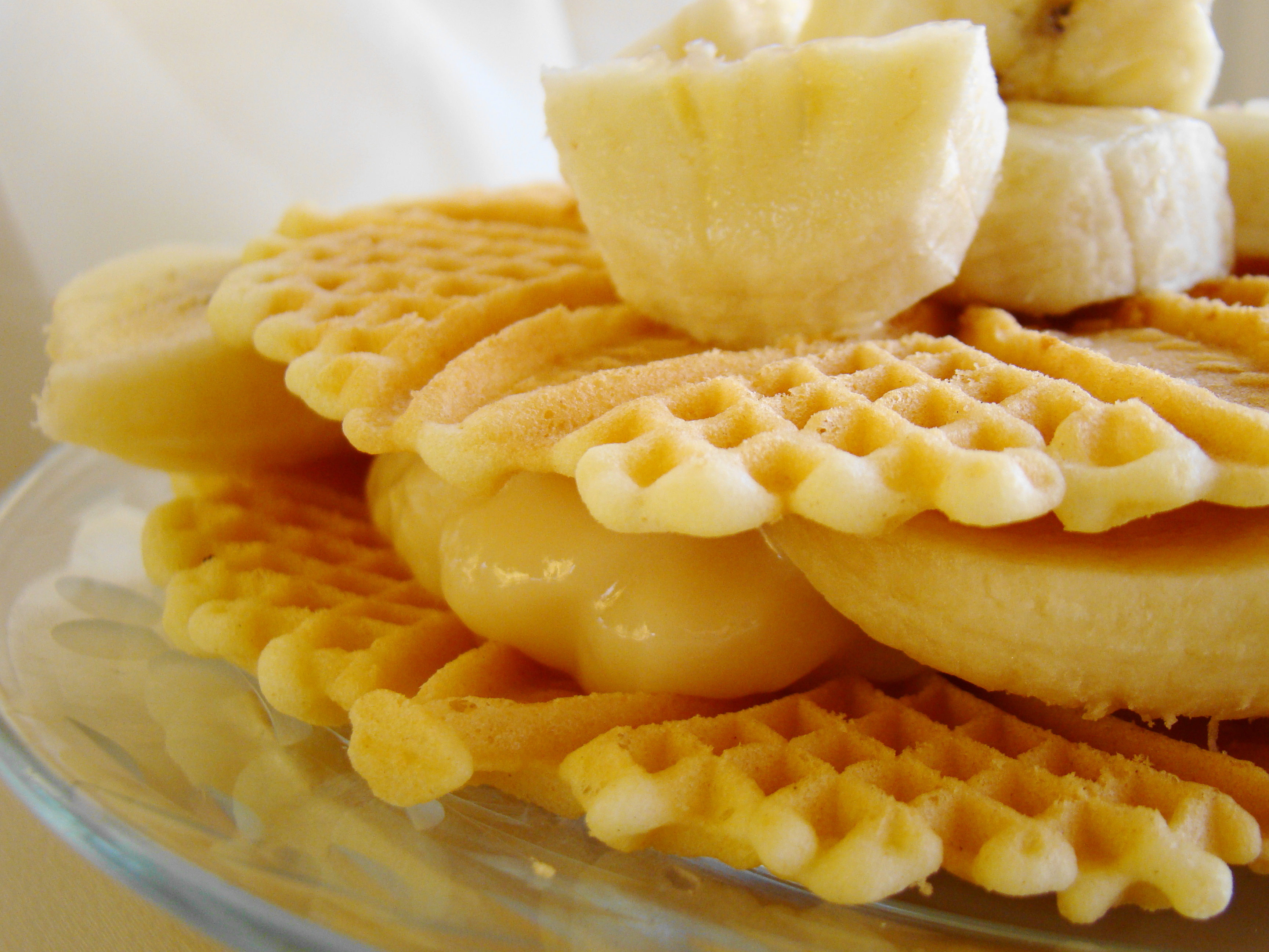 Banana Loquat Custard Pizzelle