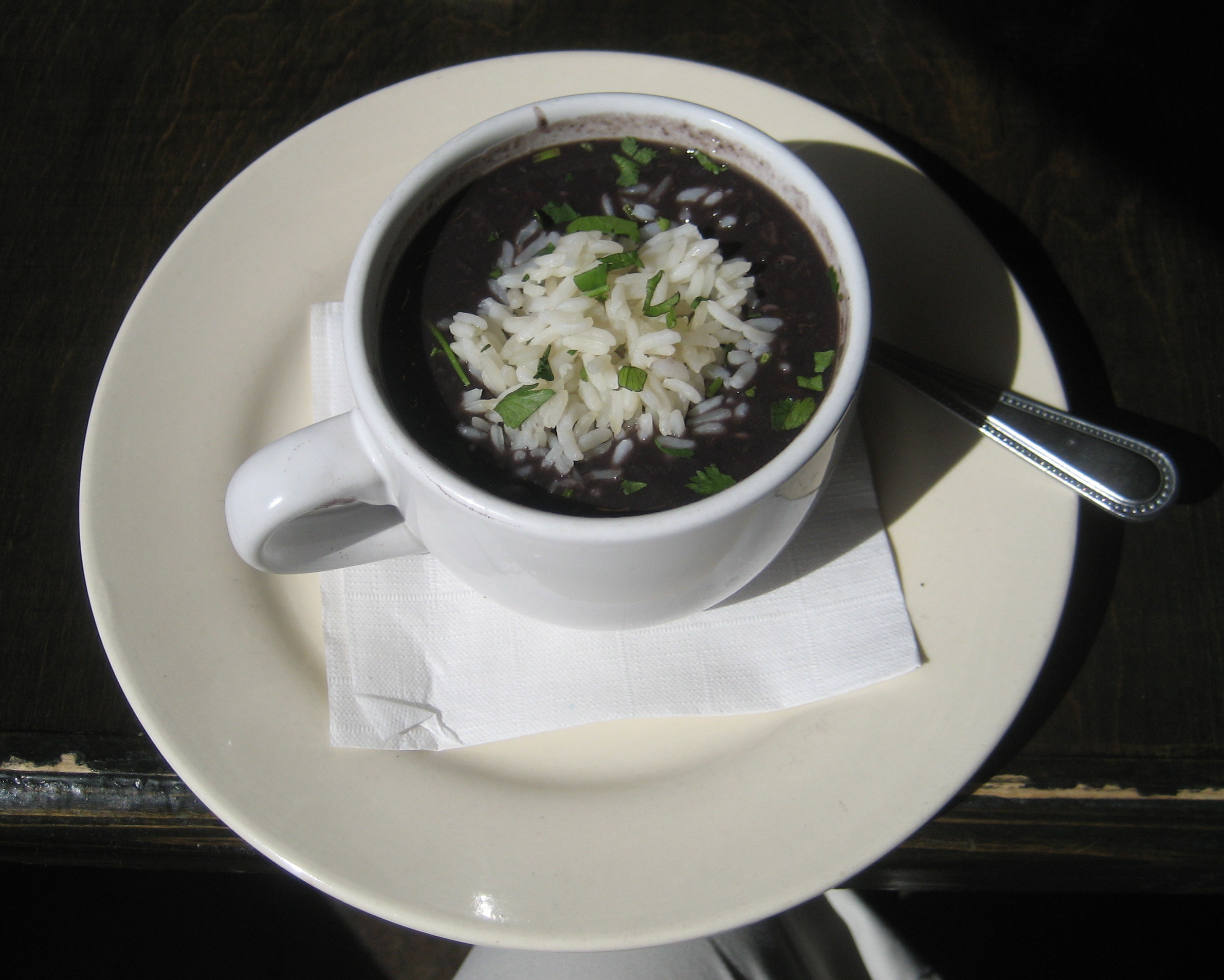 Black Bean Soup Cup Ruby Slipper NOLA