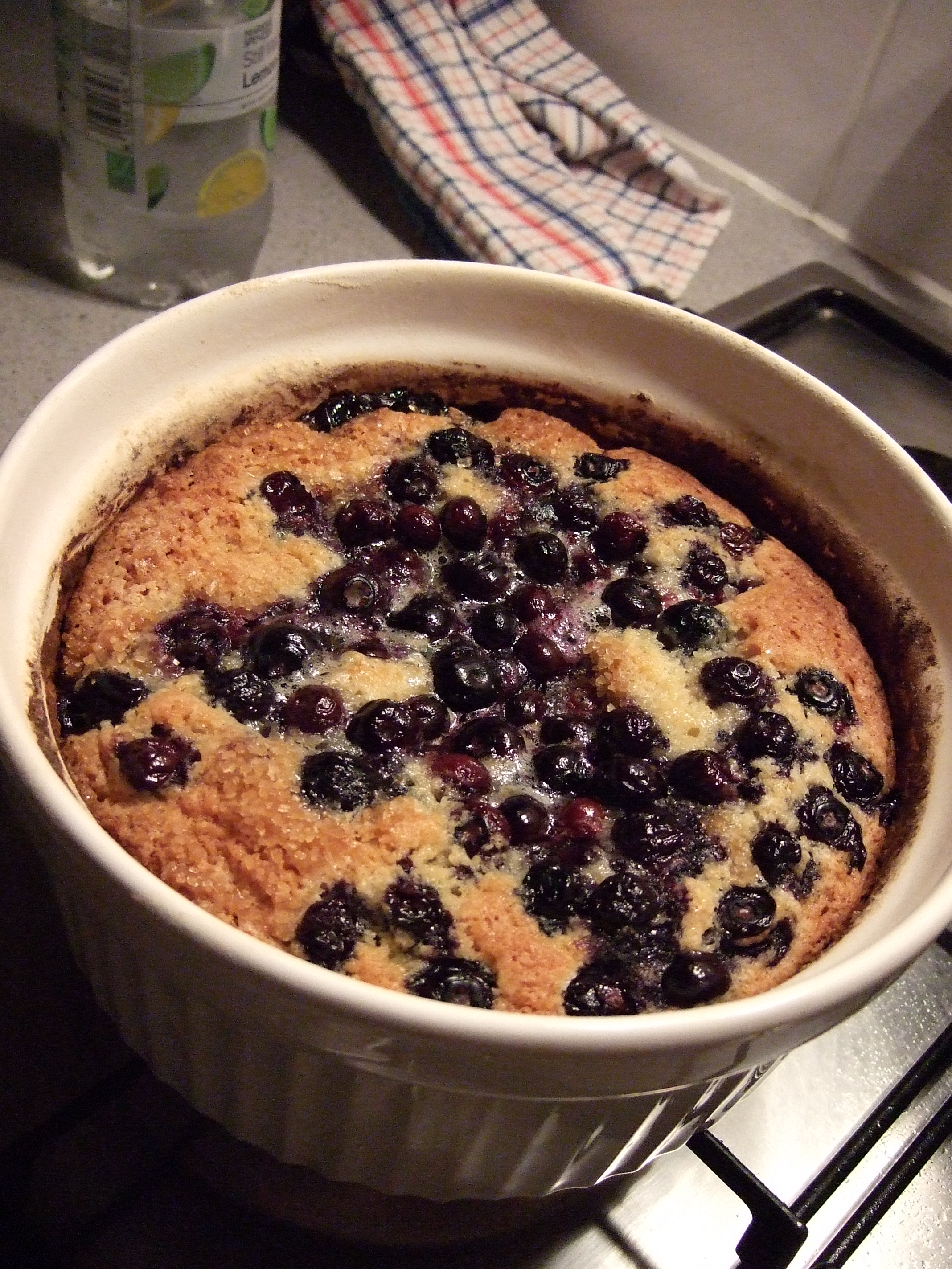 Blueberry clafoutis, April 2006