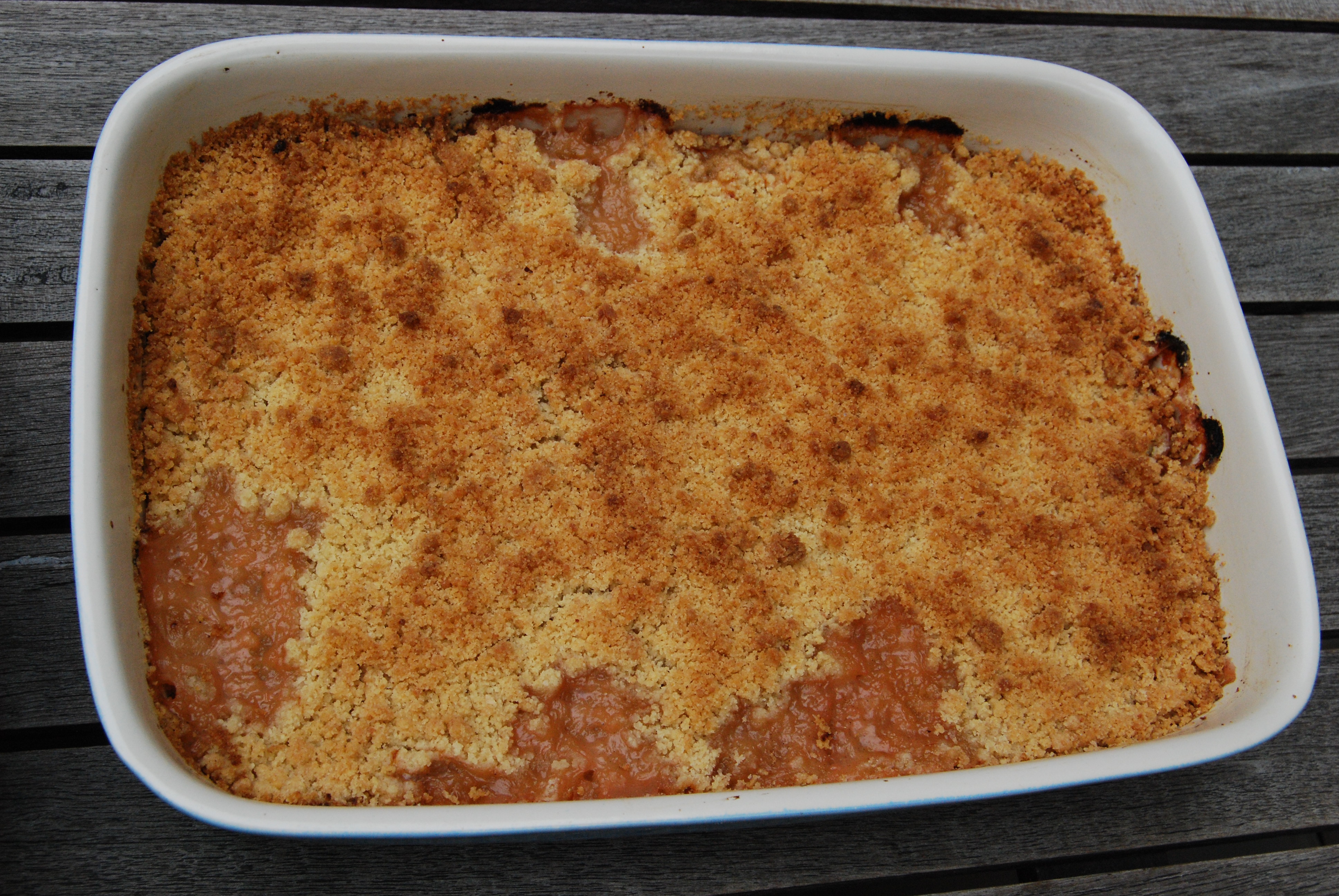 Crumble à la rhubarbe