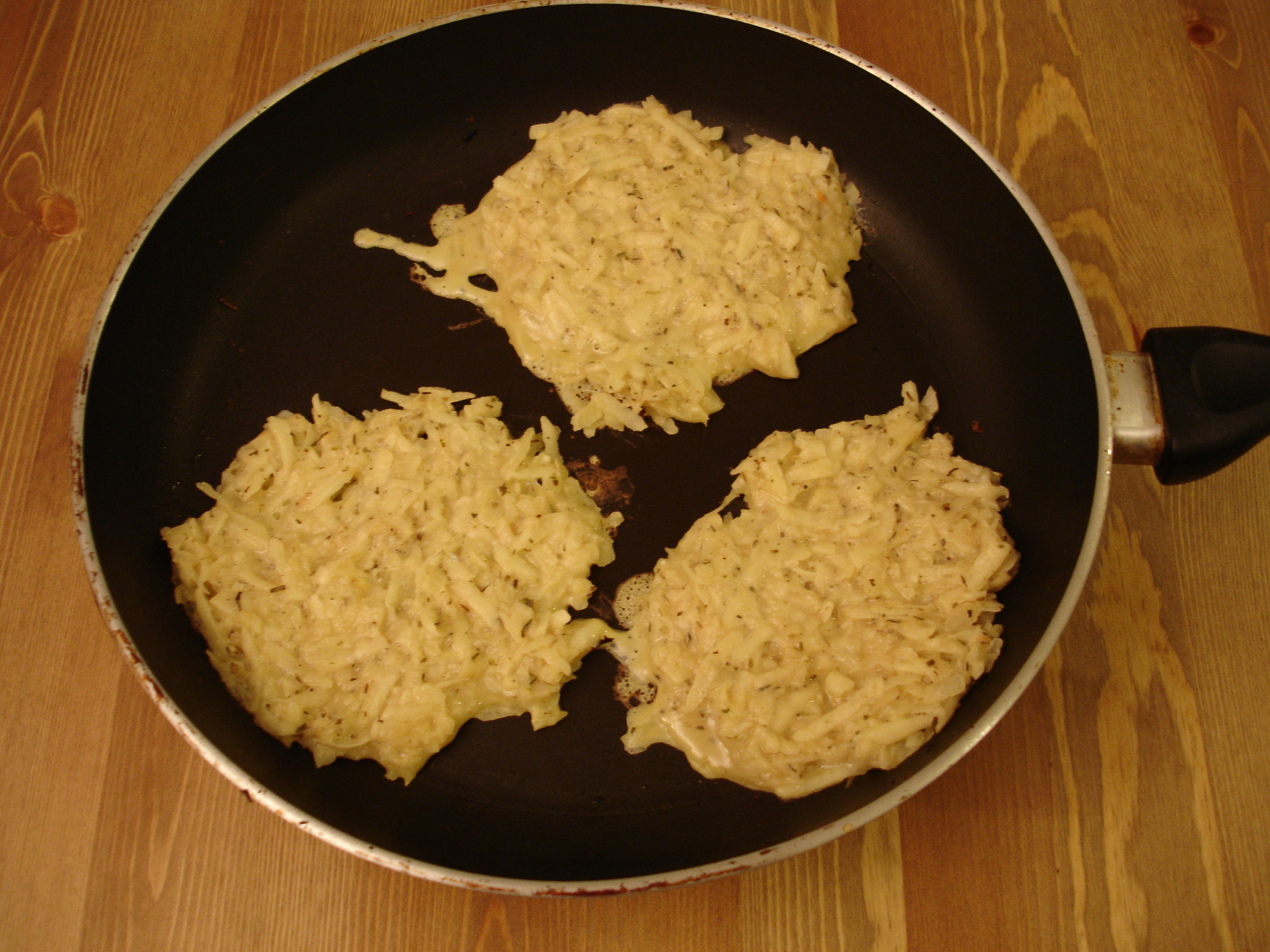 Galettes de pommes de terre - cuisson 1
