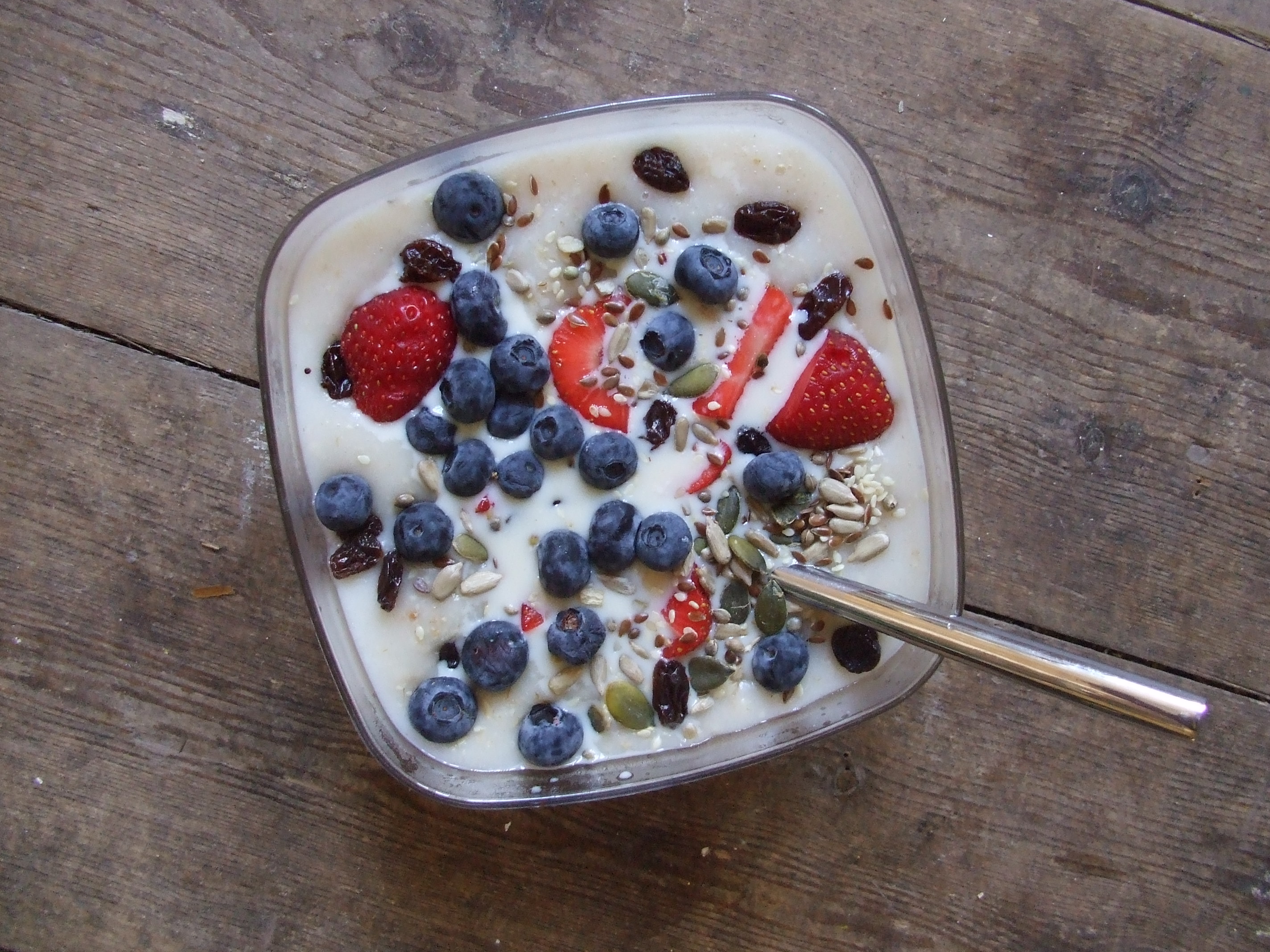 Granola oatmeal with soymilk flickr user daisybush