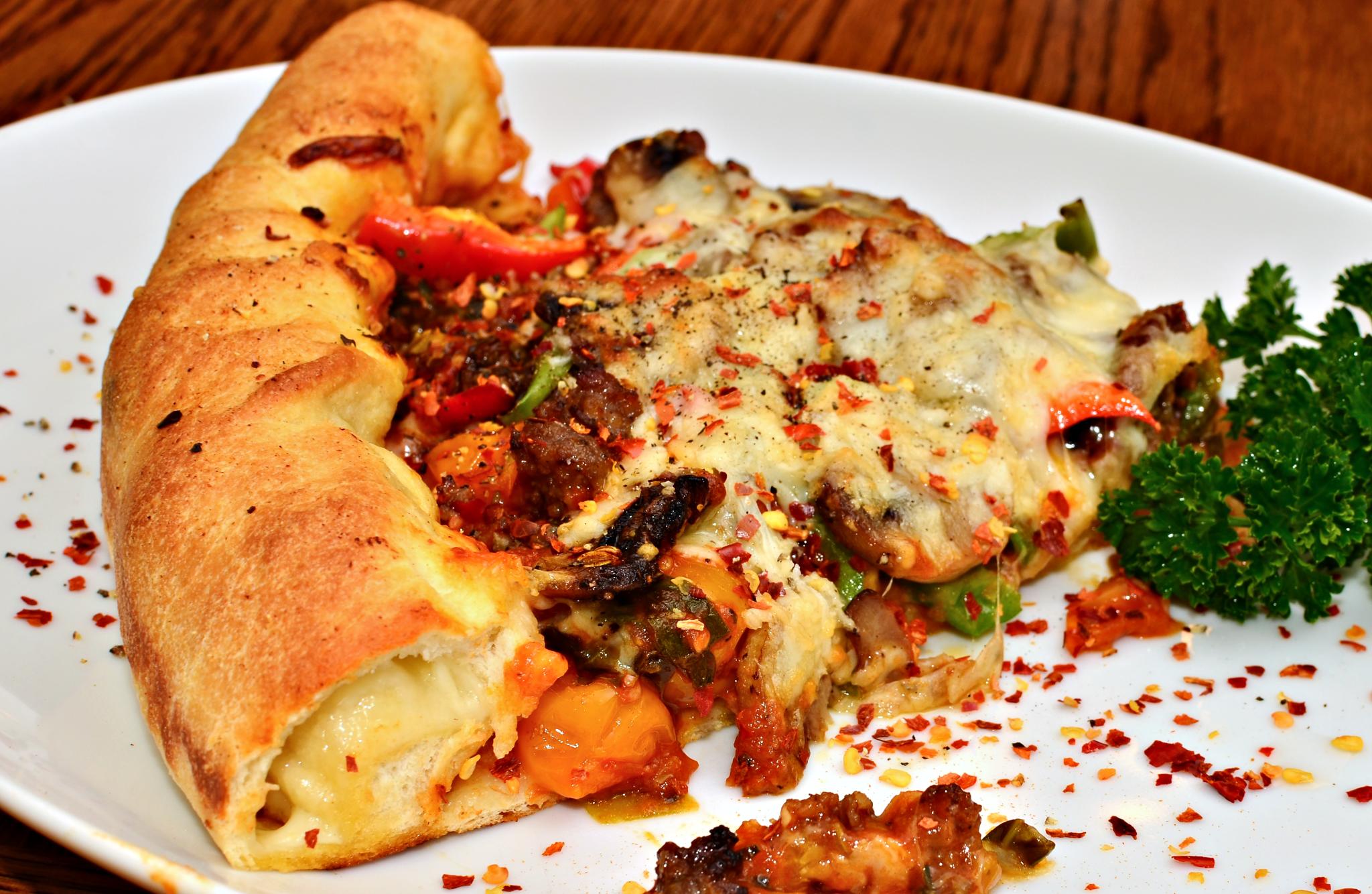 Mmm... Cheese crust pizza! (6258864312)