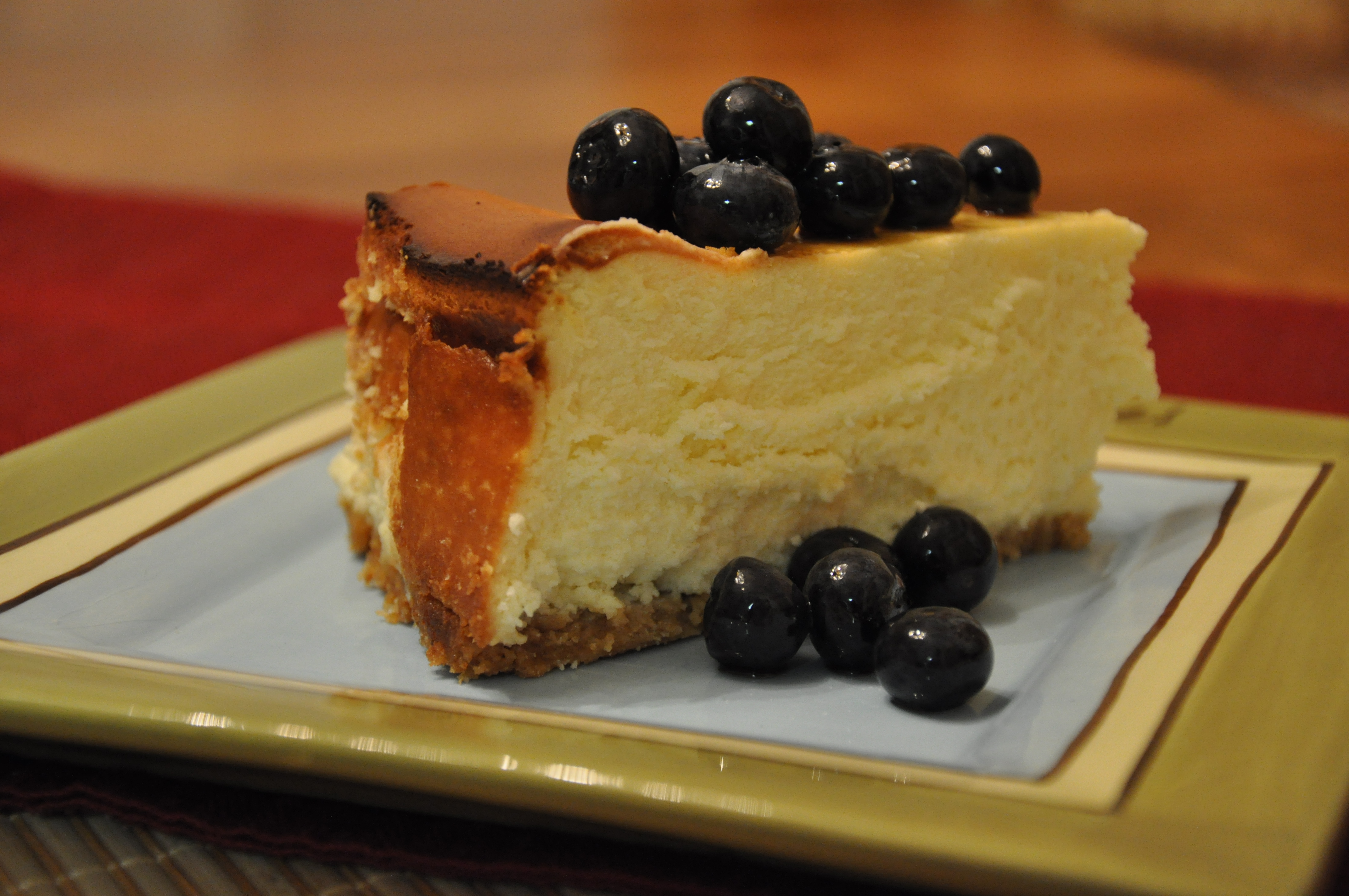 New York Cheesecake with Blueberries