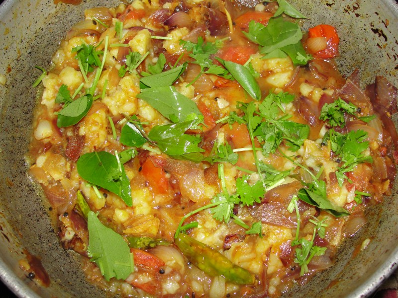 A scene of Potato gravy