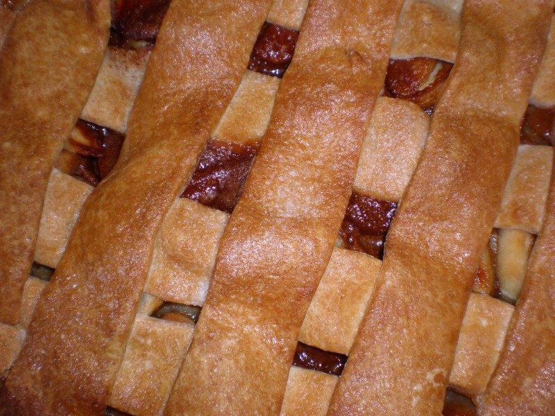Apple pie section detail