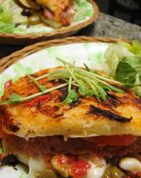 Artichoke Vegan Sausage Panini with Roasted Red Peppers (3872218078)