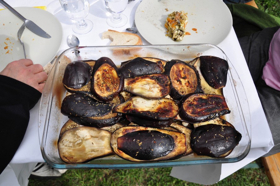 Aubergines frites