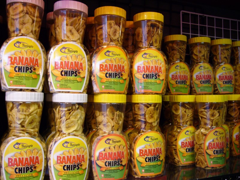 Banana chips packets