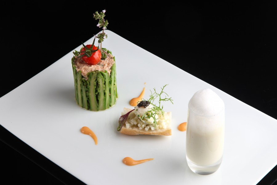 Carte Printemps Spring menu in a Michelin starred restaurant, Geneva Switzerland