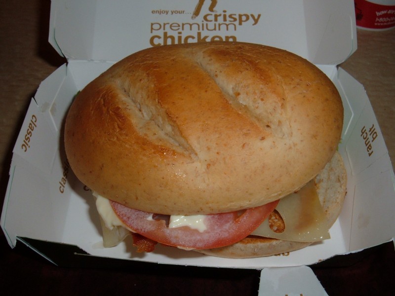 Crispy premium chicken sandwich