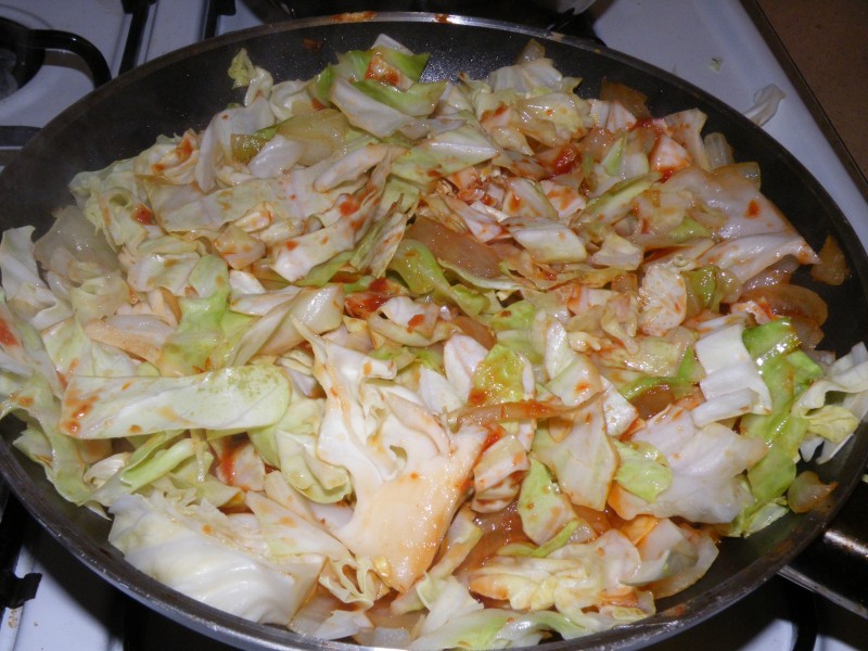 Fried cbbage