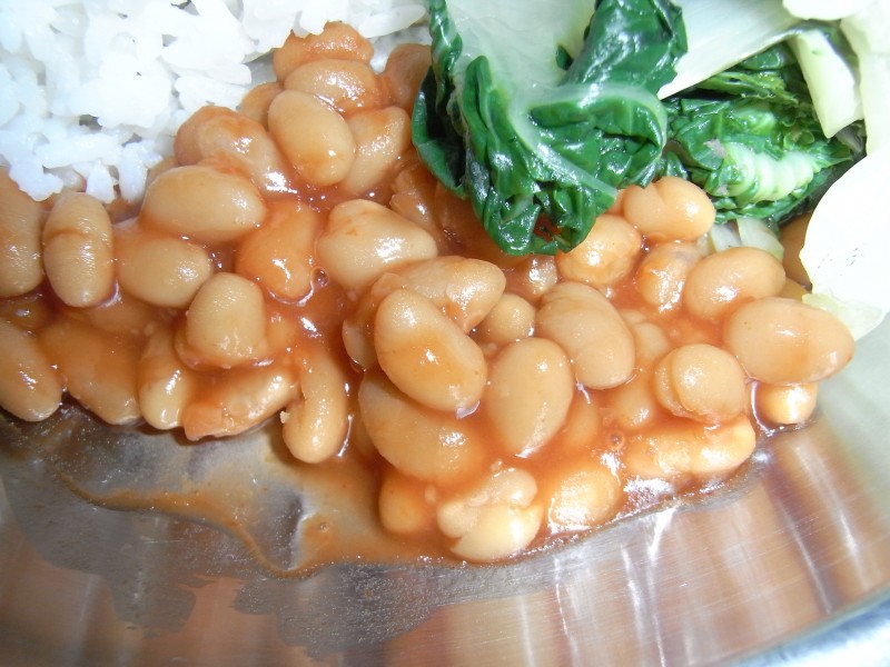 HK food dinner Baked beans July-2012