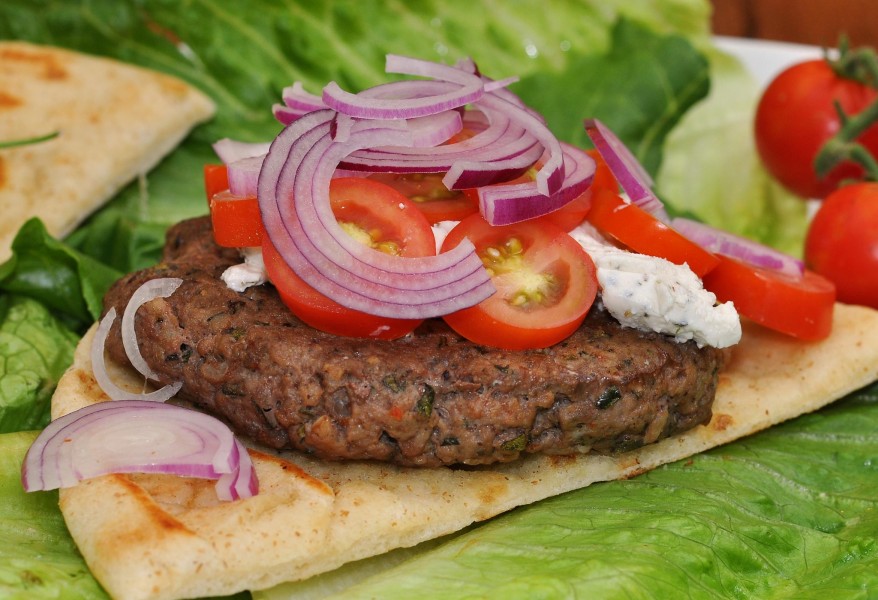Mmm... lamb burger with herbed goat cheese (6046720185)