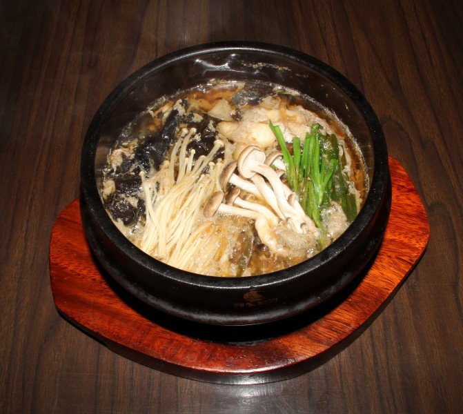 Mushroom soup at Korean restaurant