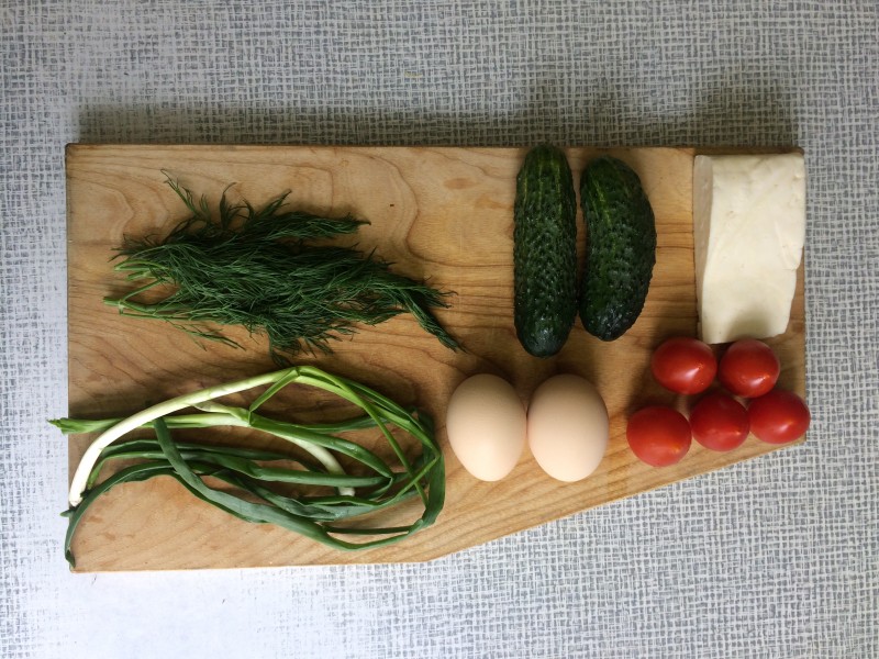 Salad with bryndza 00 - ingredients