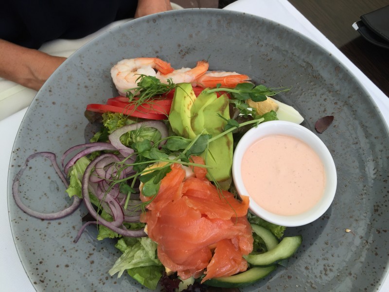 Seafood salad at Szara Kazimierz Restaurant, Krakow, Poland 2015, 04