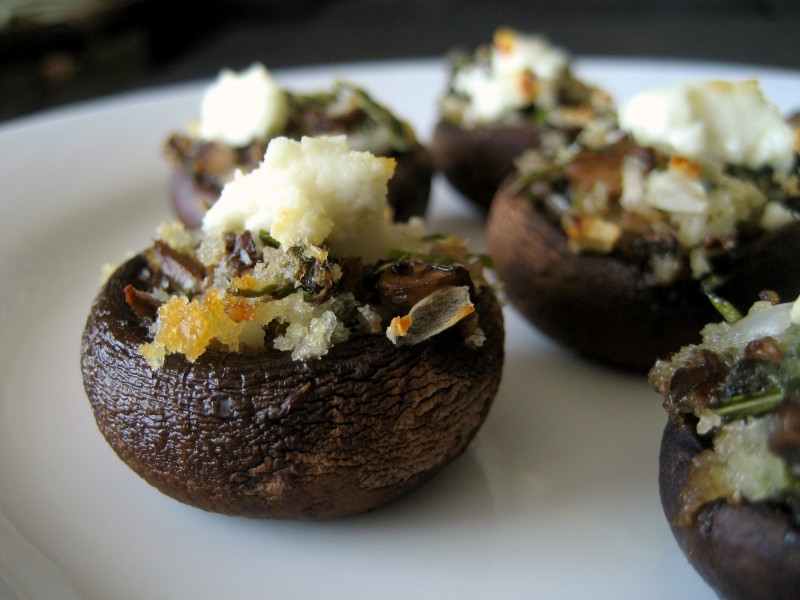 Stuffed portabella mushrooms, June 2009