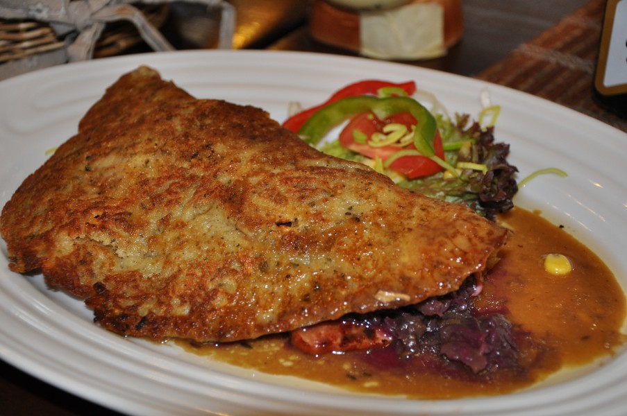 Stuffed potato pancake