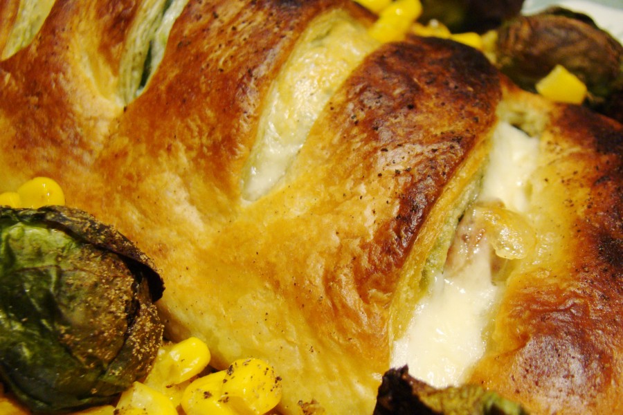 Vegan Yves Bratwurst Stuffed Puff Pastry (3305891800)