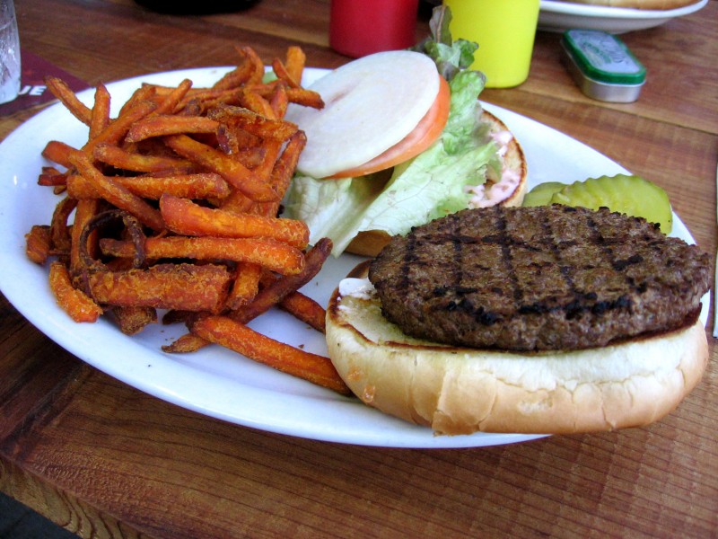 Veggie burger flickr user bandita creative commons