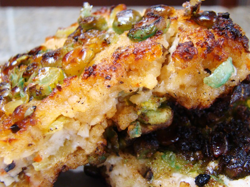 Wasabi Pea Encrusted Veggie Burger (4528531573)