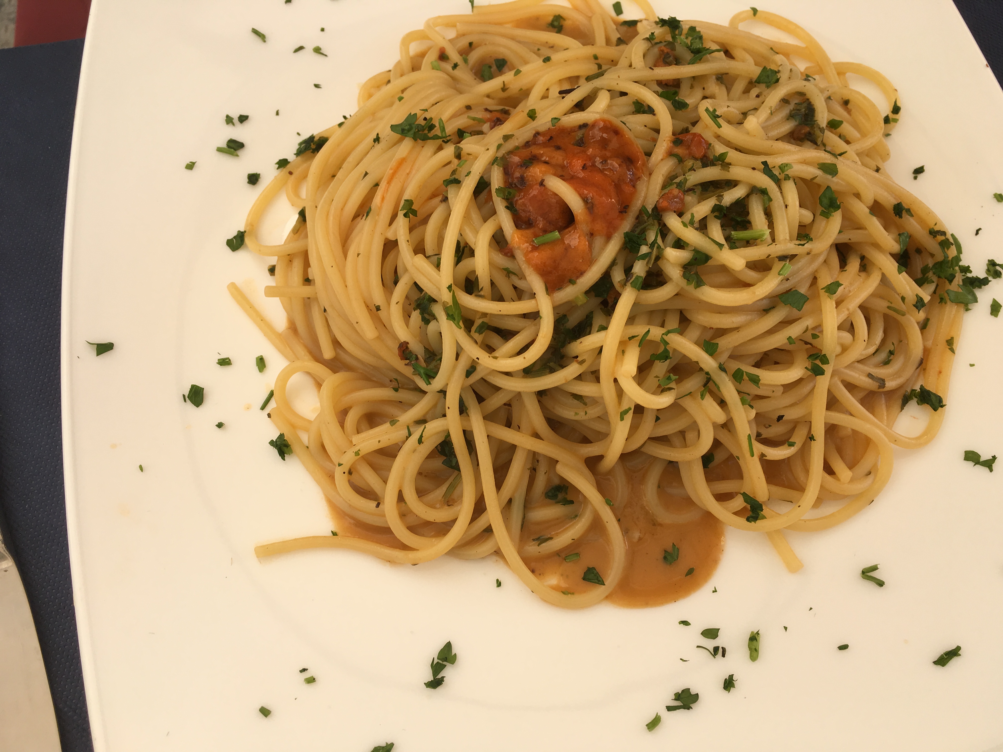 Spaghetti con polpa di riccio 0437