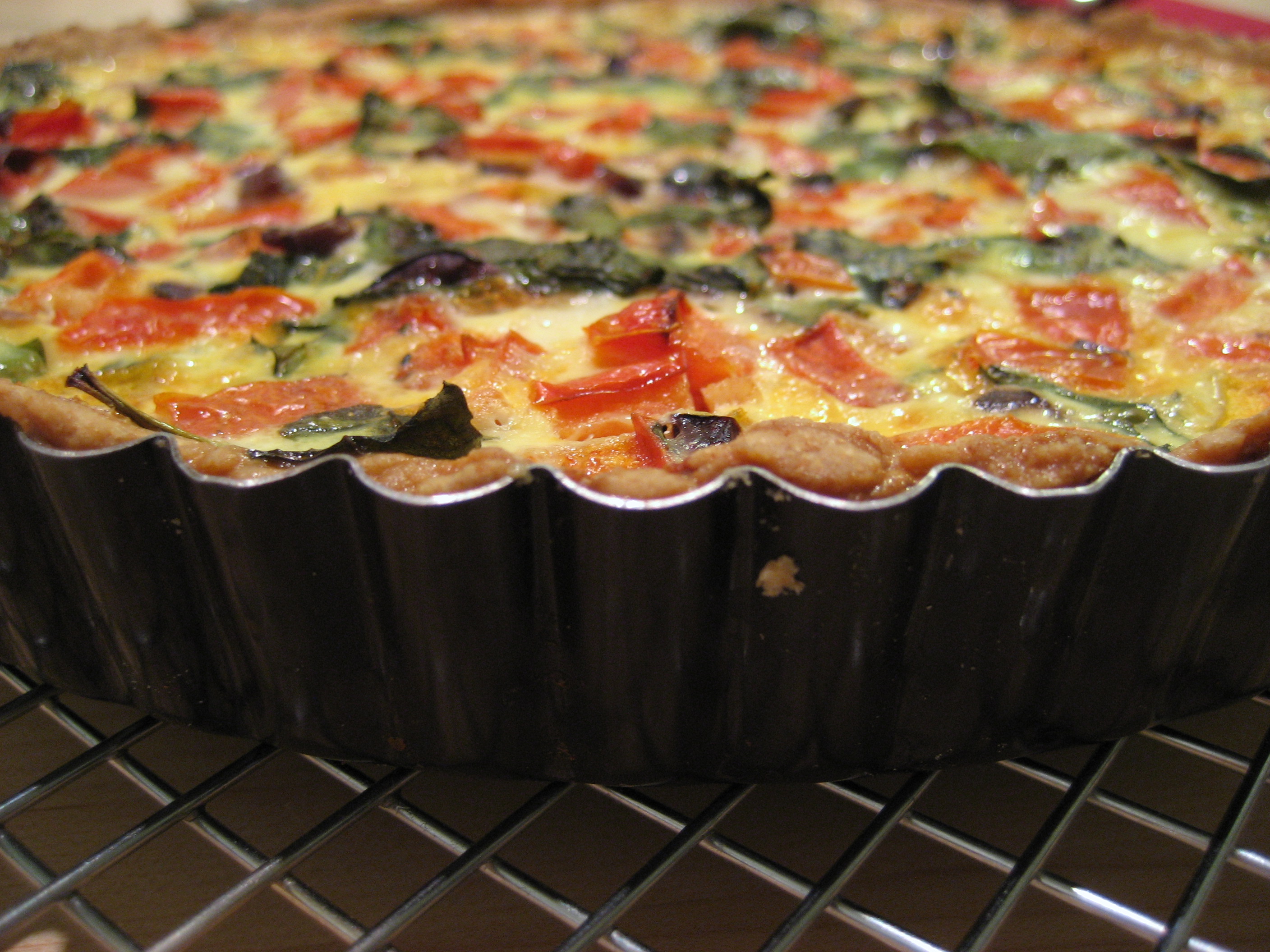 Tomato and smoked mozzarella tart