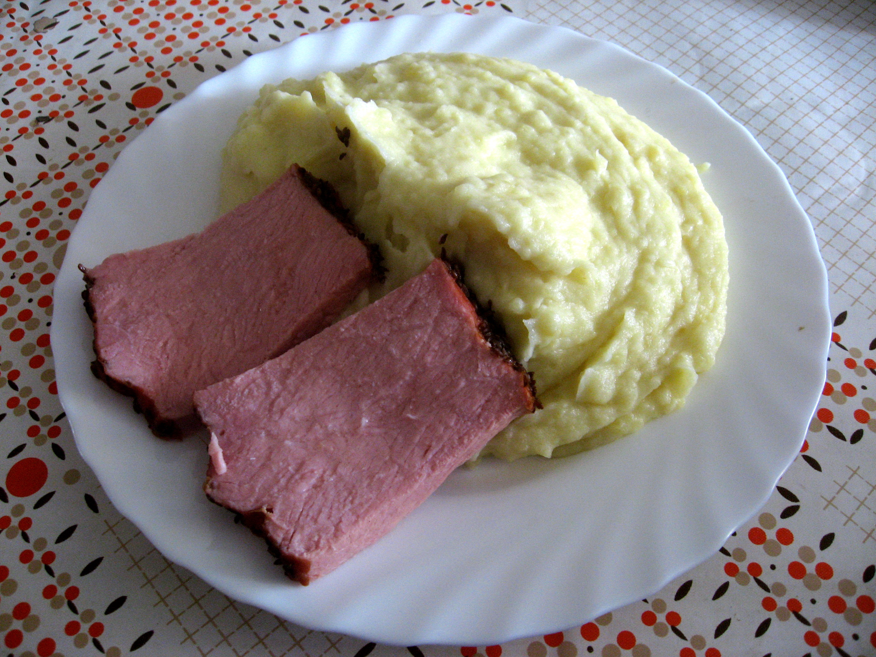 Uzené maso, bramborová kaše
