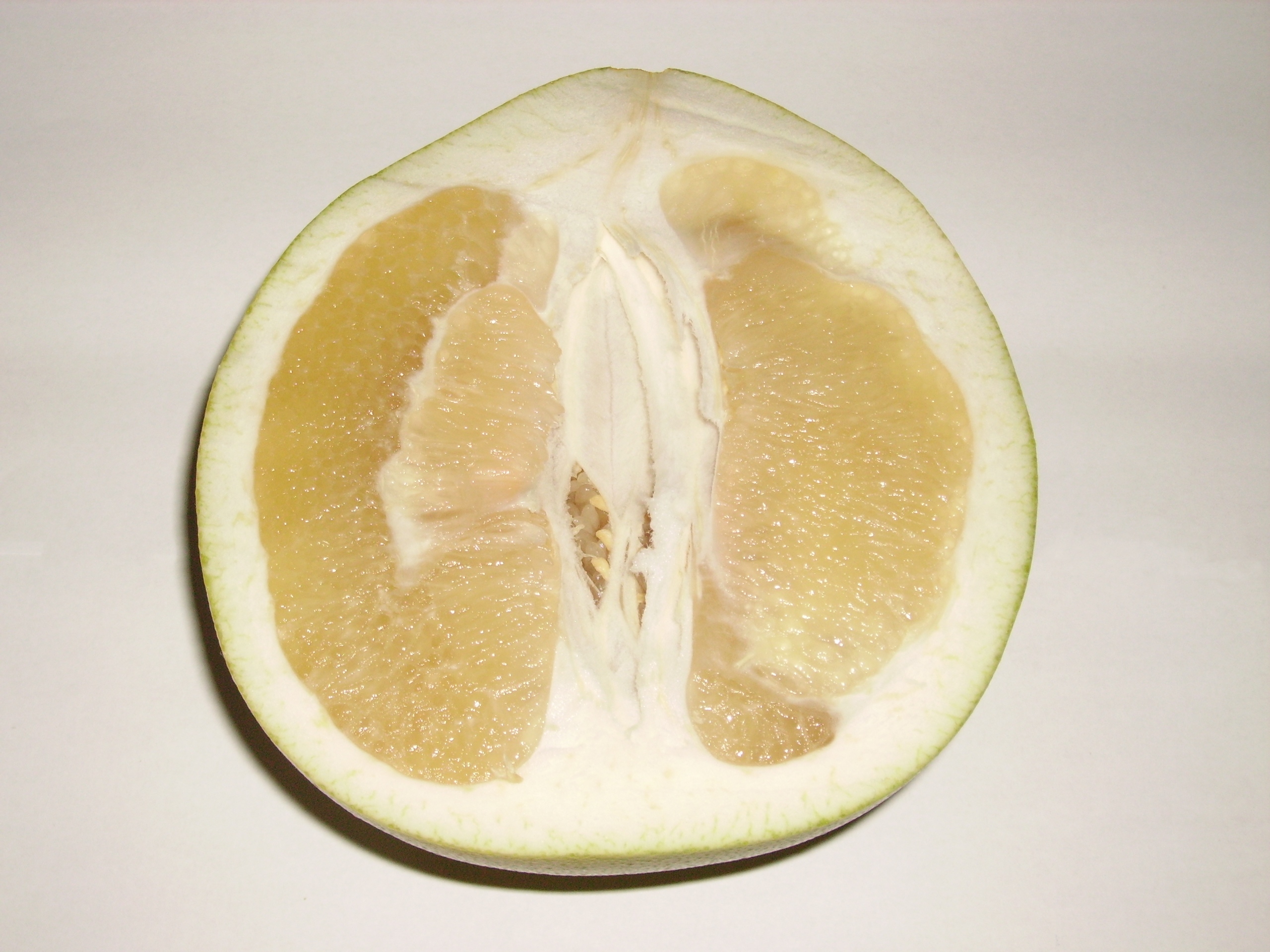 Pomelo cut one half