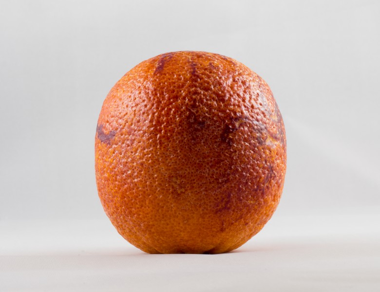 Blood orange on white