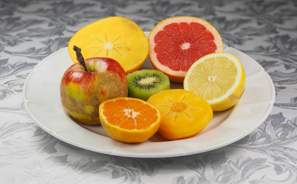 Dish with fruits